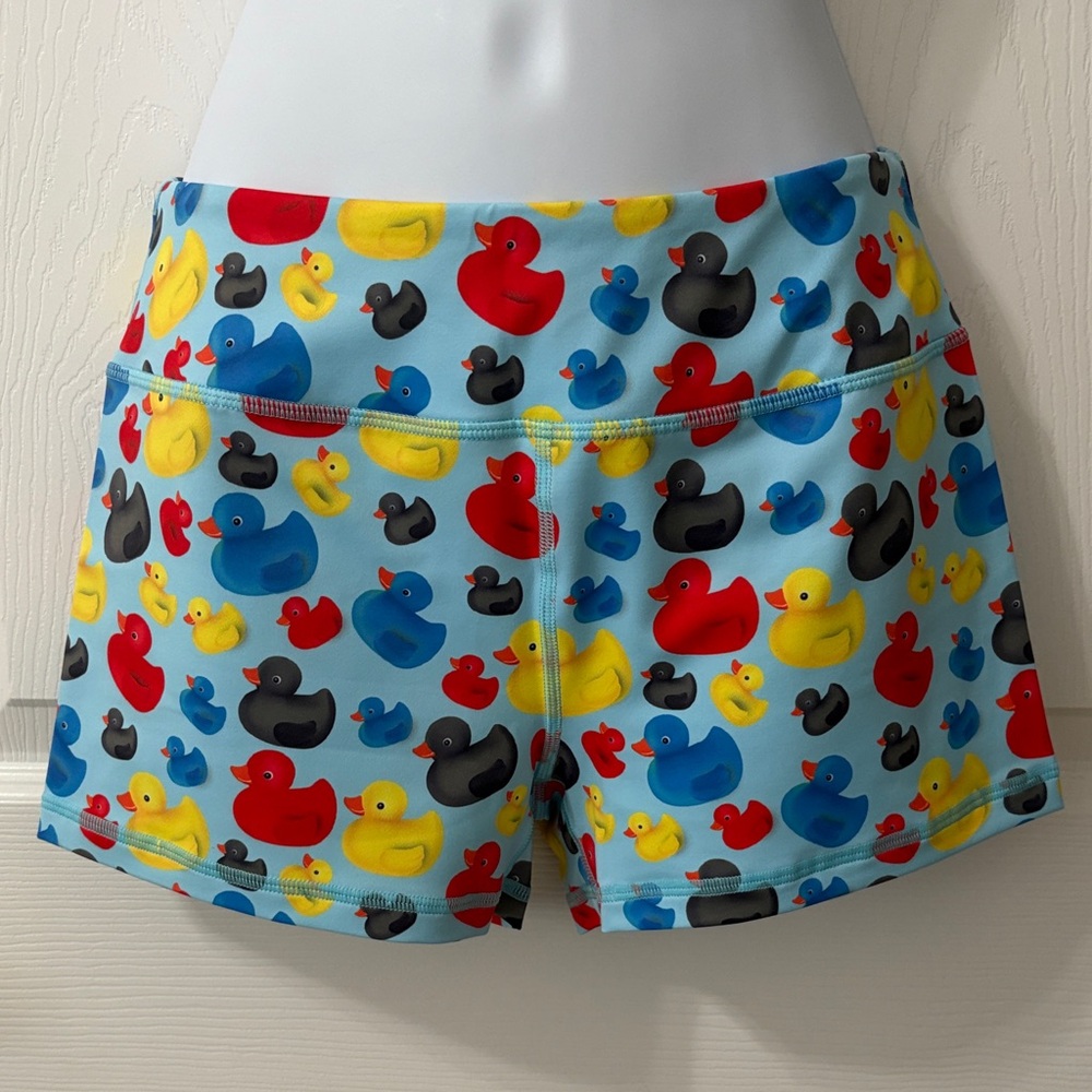 Barbell Voodoo Colorful Rubber Duckies Shorties Size Small NWT